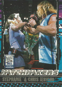 WWF Fleer All Access Trading Cards 2002 Chris Jericho and Stephanie McMahon MM 7 OF 15