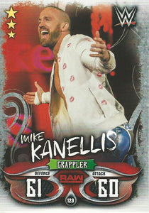 WWE Topps Slam Attax Live 2018 Trading Card Mike Kanellis No.123