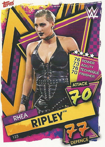 WWE Topps Slam Attax 2021 Trading Card Rhea Ripley No.123