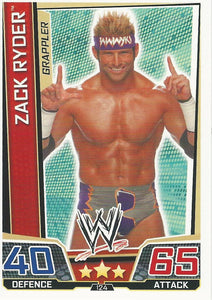 WWE Slam Attax Superstars 2013 Trading Card Zack Ryder No.124