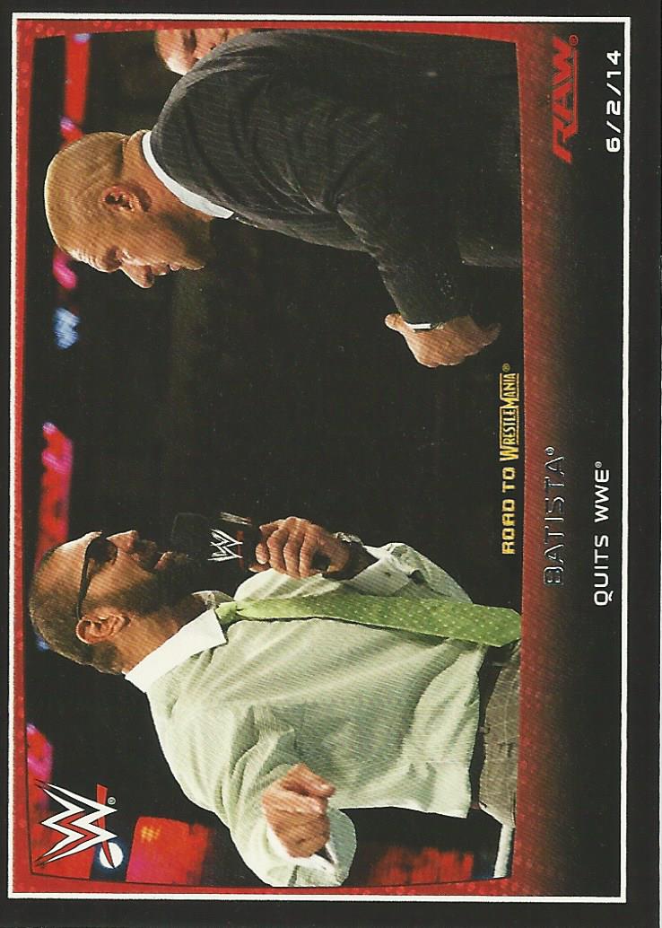 WWE Topps Road to Wrestlemania 2015 Trading Cards Batista No.24