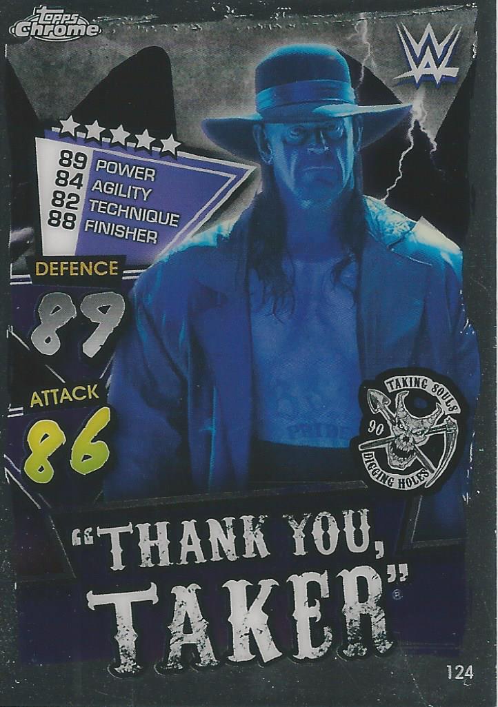 WWE Topps Slam Attax Chrome 2021 Trading Cards Undertaker No.124