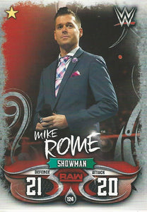 WWE Topps Slam Attax Live 2018 Trading Card Mike Rome No.124