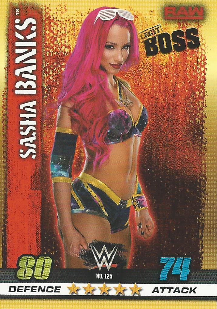 WWE Topps Slam Attax 10th Edition Trading Card 2017 Sasha Banks No.125