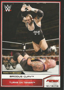 WWE Topps Road to Wrestlemania 2014 Trading Card Brodus Clay No.65