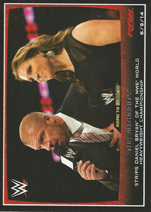 WWE Topps Road to Wrestlemania 2015 Trading Cards Triple H and Stephanie No.26