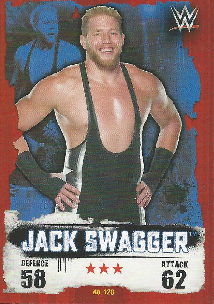 WWE Topps Slam Attax Takeover 2016 Trading Card Jack Swagger No.126
