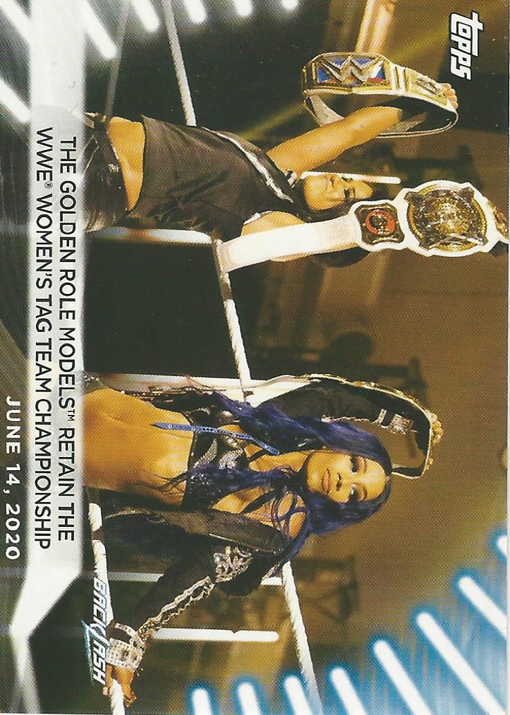 WWE Topps Women Division 2021 Trading Card Bayley and Sasha Banks No.26