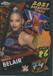 WWE Topps Slam Attax Chrome 2021 Trading Cards Bianca Belair No.126