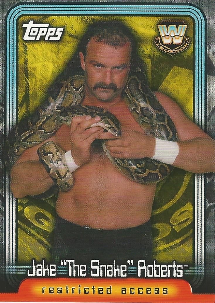 WWE Topps Insider 2006 Trading Card Jake the Snake Roberts L20