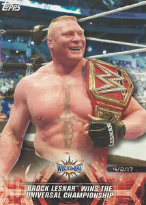 WWE Topps Road to Wrestleemania 2018 Trading Cards Brock Lesnar No.27