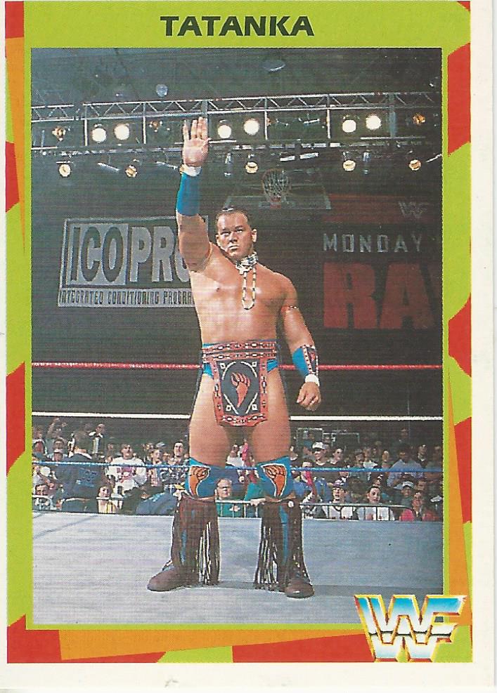 WWF Merlin Trading Card 1995 Tatanka No.127