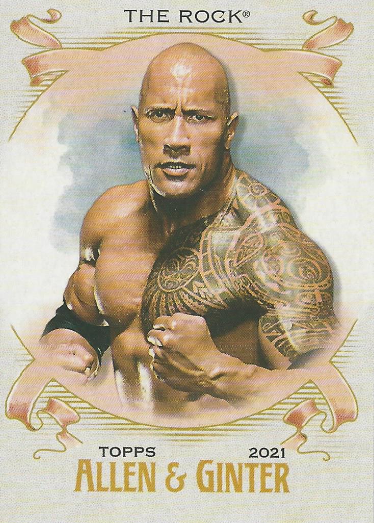 WWE Topps Heritage 2021 Trading Card The Rock AG-27