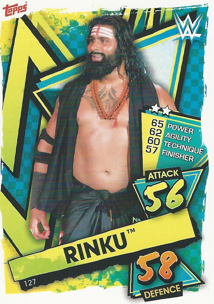 WWE Topps Slam Attax 2021 Trading Card Rinku No.127 Rookie