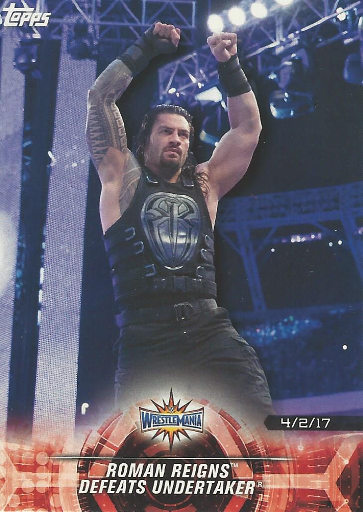 WWE Topps Road to Wrestlemania 2018 Trading Cards Roman Reigns No.28