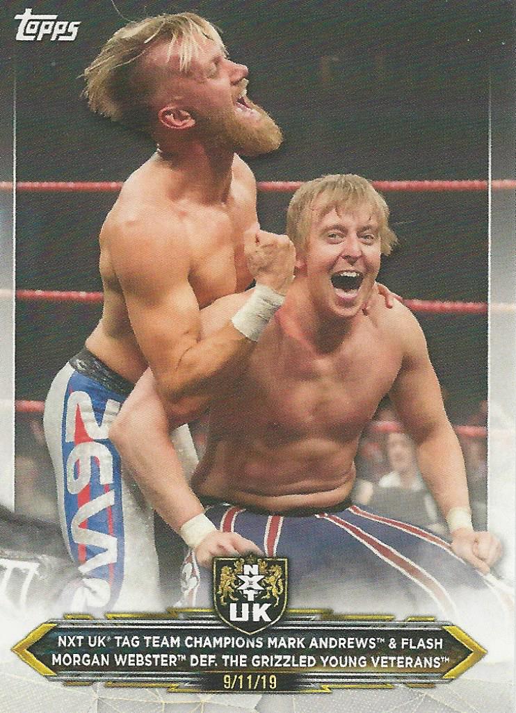 WWE Topps NXT 2020 Trading Cards Mark Andrews and Flash Morgan Webster No.28