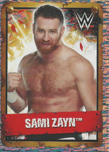 WWE Topps Stickers 2017 Sami Zayn Foil No.128