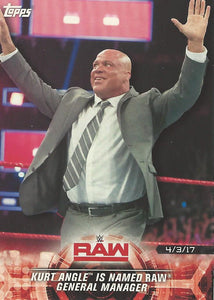 WWE Topps Road to Wrestlemania 2018 Trading Cards Kurt Angle No.29