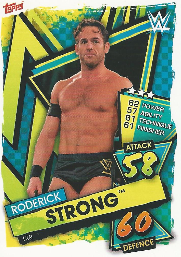 WWE Topps Slam Attax 2021 Trading Card Roderick Strong No.129