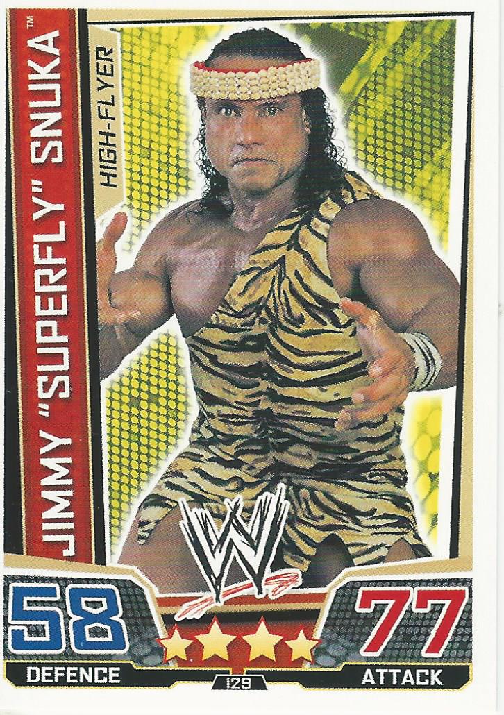 WWE Slam Attax Superstars 2013 Trading Card Superfly Jimmy Snuka No.129