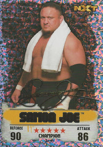 WWE Topps Slam Attax Takeover 2016 Trading Card Samoa Joe Gold Champion No.12