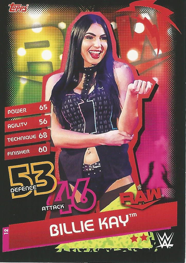 WWE Topps Slam Attax Reloaded 2020 Trading Card Billie Kay No.12