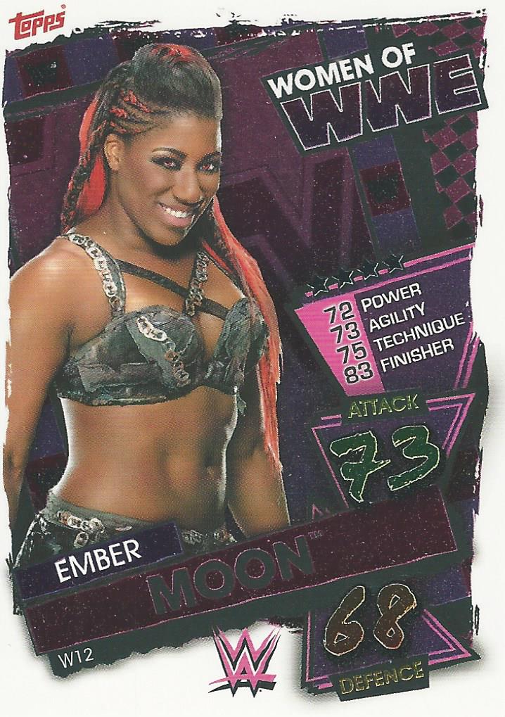 WWE Topps Slam Attax 2021 Trading Card Ember Moon W12