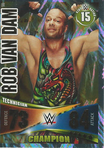 WWE Topps Slam Attax Rivals 2014 Trading Card Rob Van Dam Champion No.12