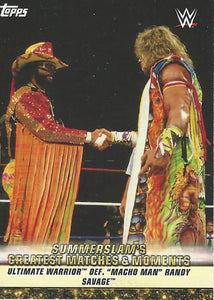 WWE Topps Summerslam 2019 Trading Card Macho Man and Ultimate Warrior GM-8