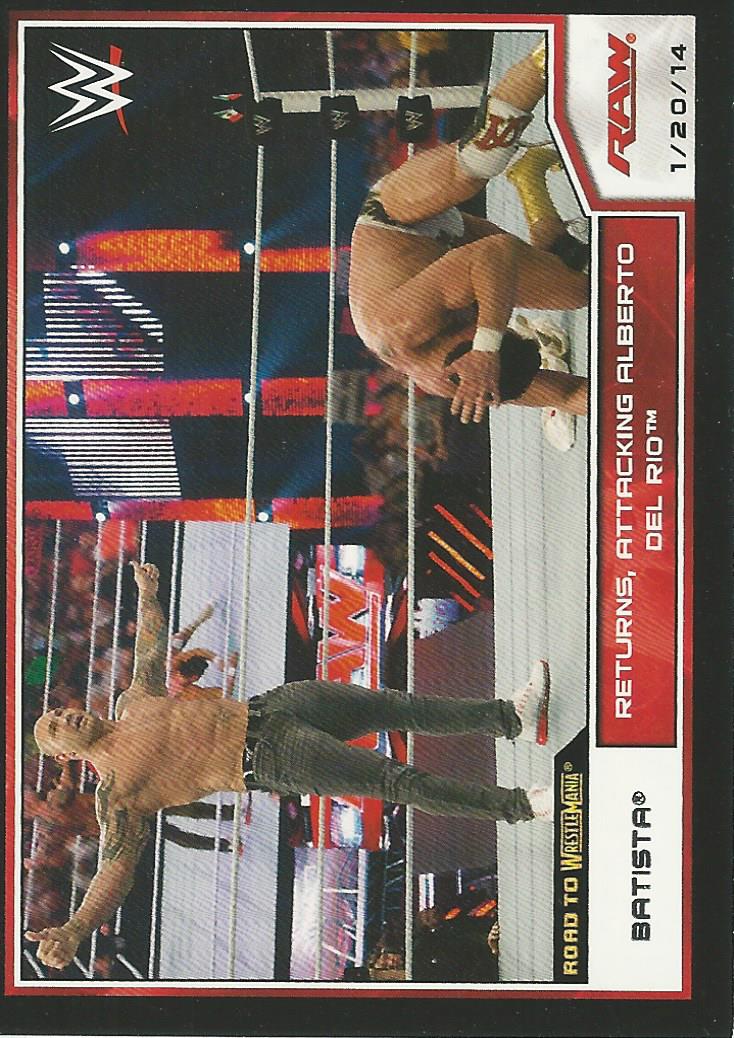 WWE Topps Road to Wrestlemania 2014 Trading Card Batista No.70