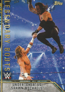 WWE Topps Legends 2017 Trading Card Undertaker vs Shawn Michaels LB-1