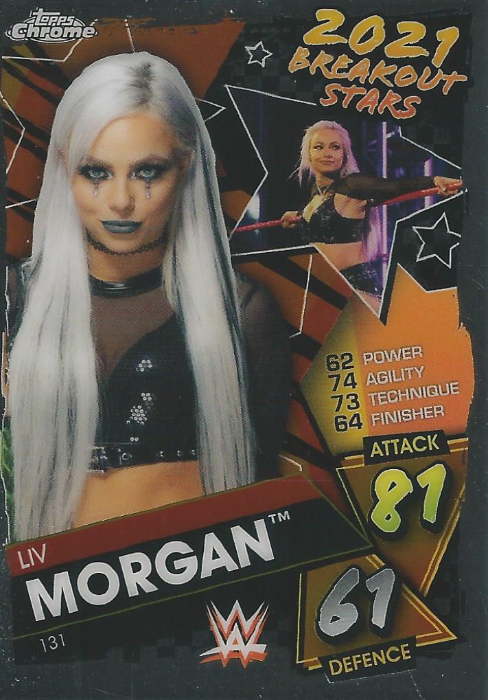 WWE Topps Slam Attax Chrome 2021 Trading Cards Liv Morgan No.131