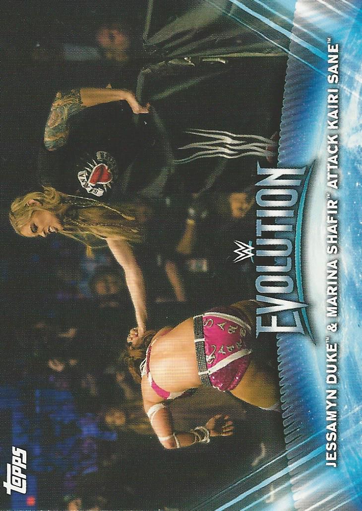 WWE Topps Women Division 2019 Trading Card Jessamyn Duke and Marina Shafir WE8