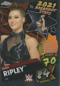 WWE Topps Slam Attax Chrome 2021 Trading Cards Rhea Ripley No.132