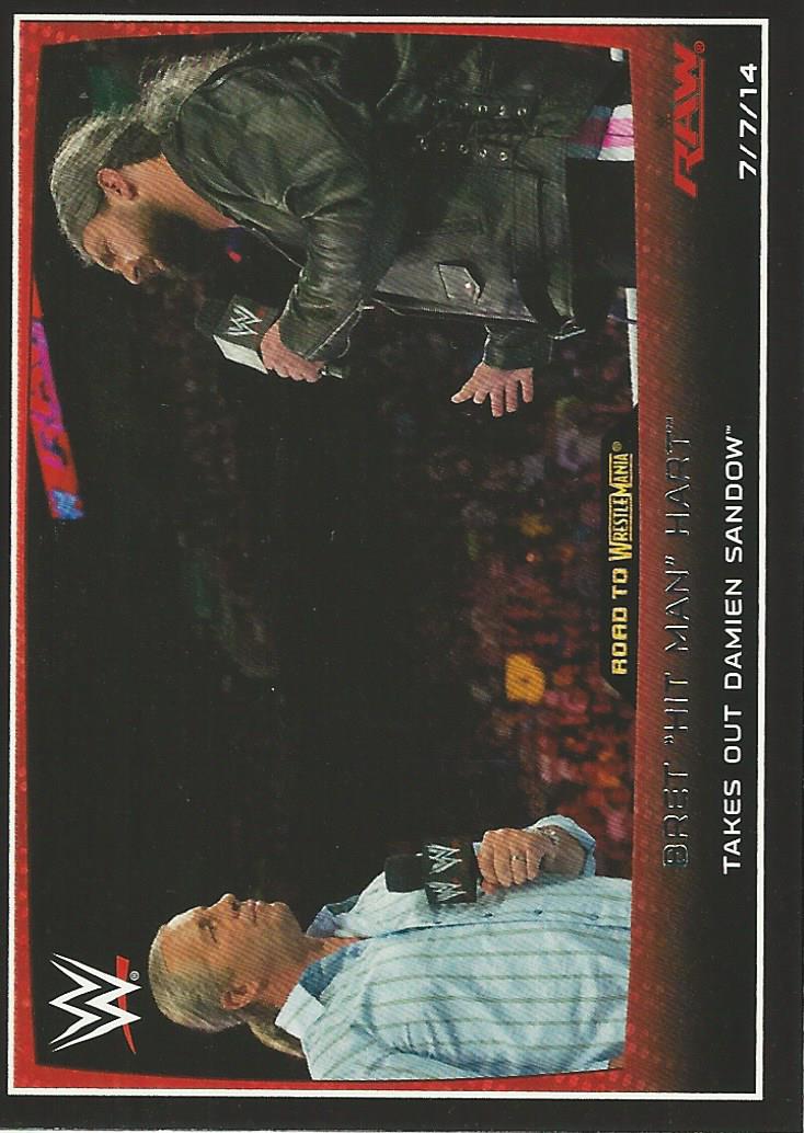 WWE Topps Road to Wrestlemania 2015 Trading Cards Bret Hart No.32