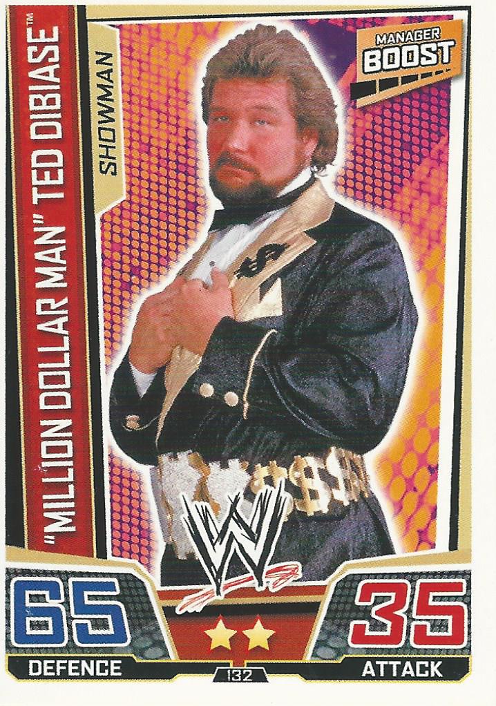 WWE Slam Attax Superstars 2013 Trading Card Million Dollar Man Ted Dibiase No.132