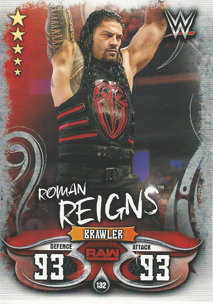 WWE Topps Slam Attax Live 2018 Trading Card Roman Reigns No.132