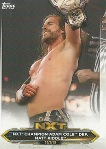 WWE Topps NXT 2020 Trading Cards Adam Cole No.33