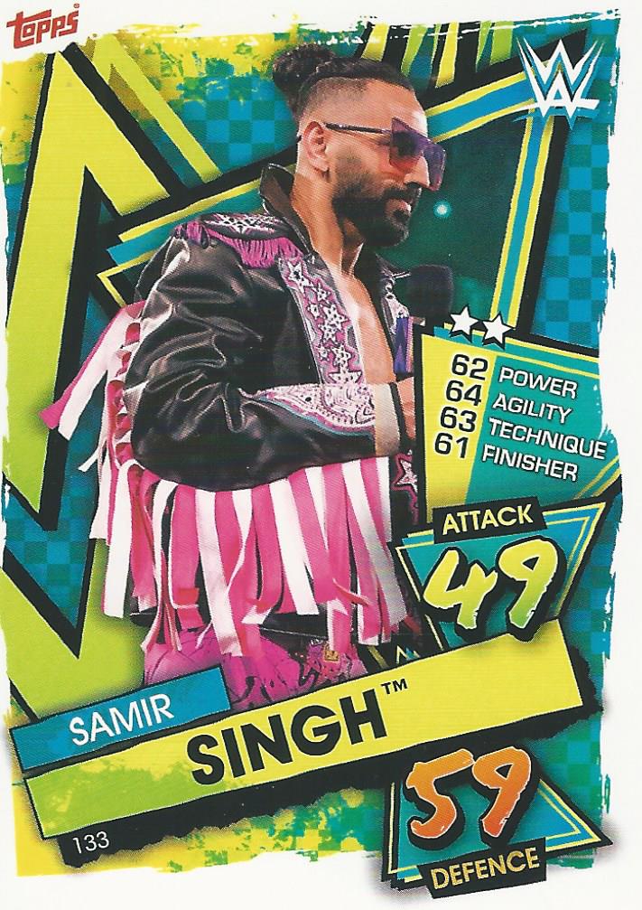 WWE Topps Slam Attax 2021 Trading Card Samir Singh No.133