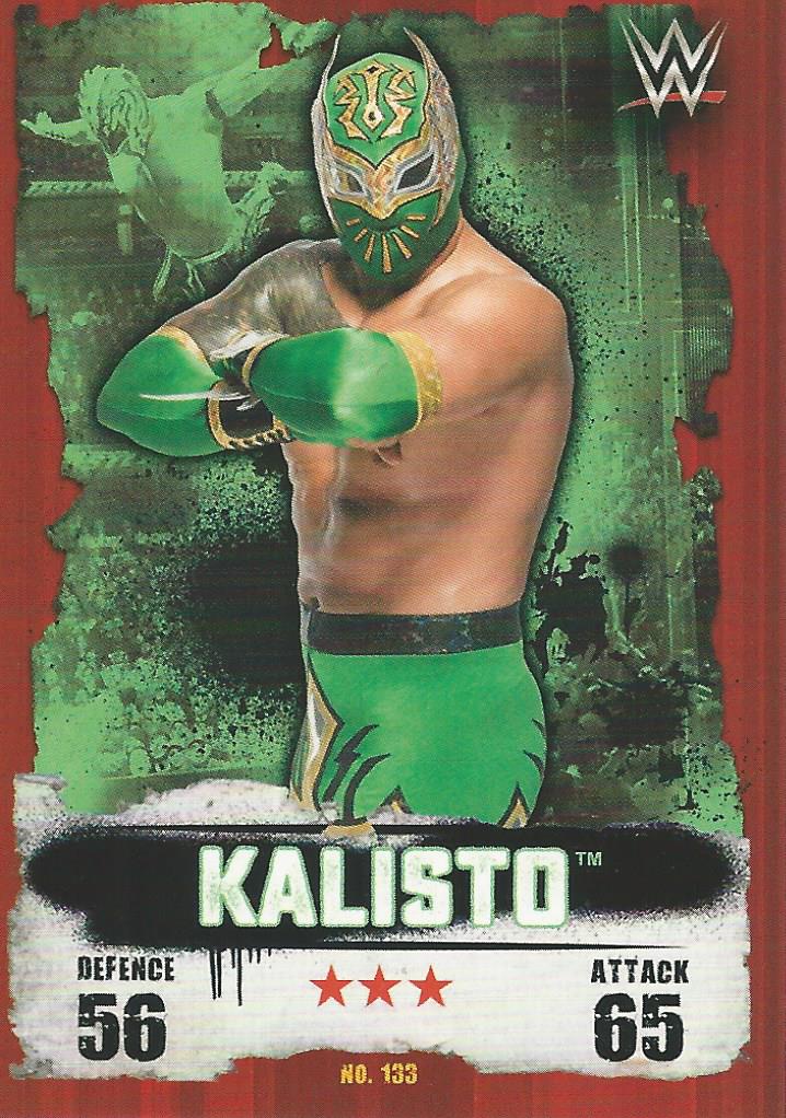 WWE Topps Slam Attax Takeover 2016 Trading Card Kalisto Error No.133