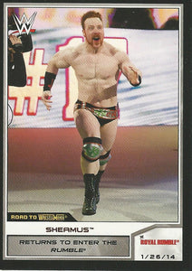 WWE Topps Road to Wrestlemania 2014 Trading Card Sheamus No.74
