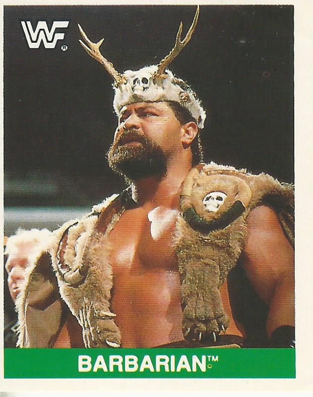 WWF Merlin Sticker Collection 1990 Barbarian No.135