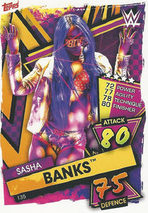 WWE Topps Slam Attax 2021 Trading Card Sasha Banks No.135