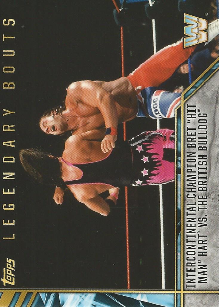 WWE Topps Legends 2017 Trading Card Bret Hart vs British Bulldog LB-5