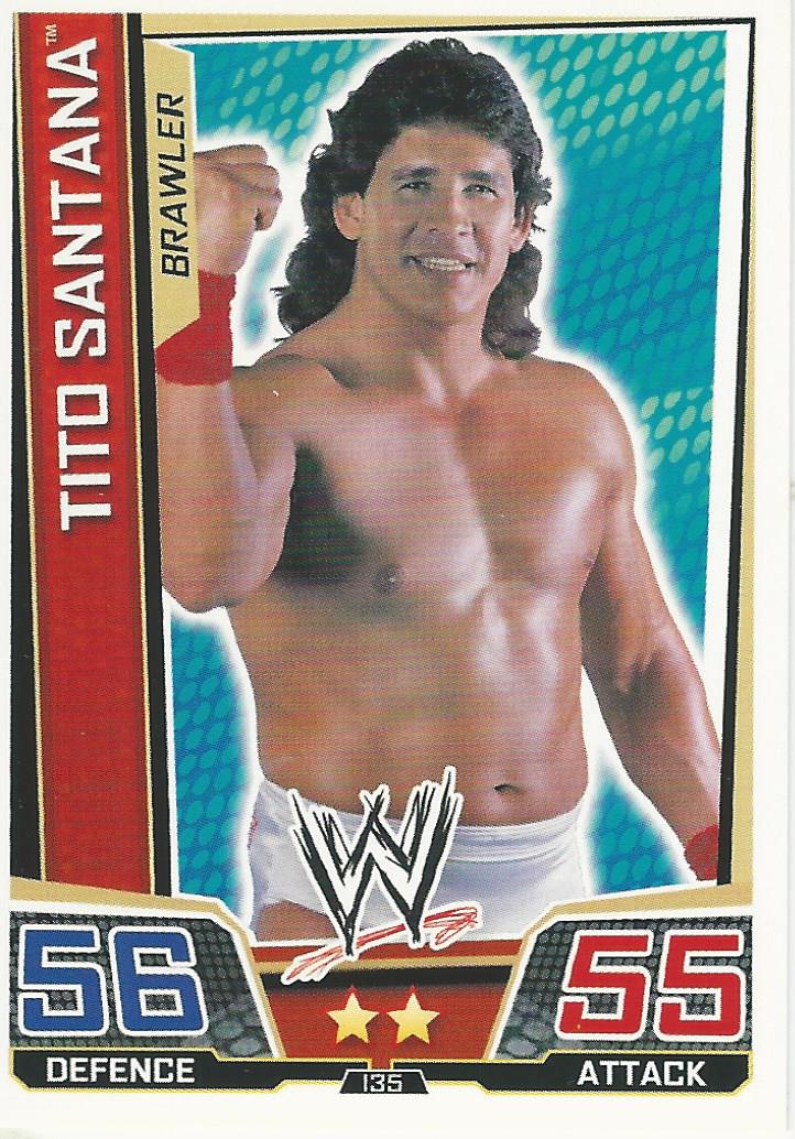 WWE Slam Attax Superstars 2013 Trading Card Tito Santana No.135