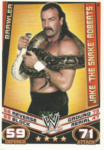 WWE Topps Slam Attax Rebellion 2012 Trading Card Jake the Snake Roberts No.135