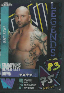 WWE Topps Slam Attax Chrome 2021 Trading Cards Batista No.135