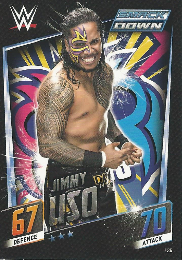 WWE Topps Slam Attax 2015 Then Now Forever Trading Card Jimmy Uso No.135