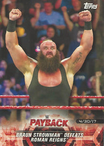 WWE Topps Road to Wrestlemania 2018 Trading Cards Braun Strowman No.36