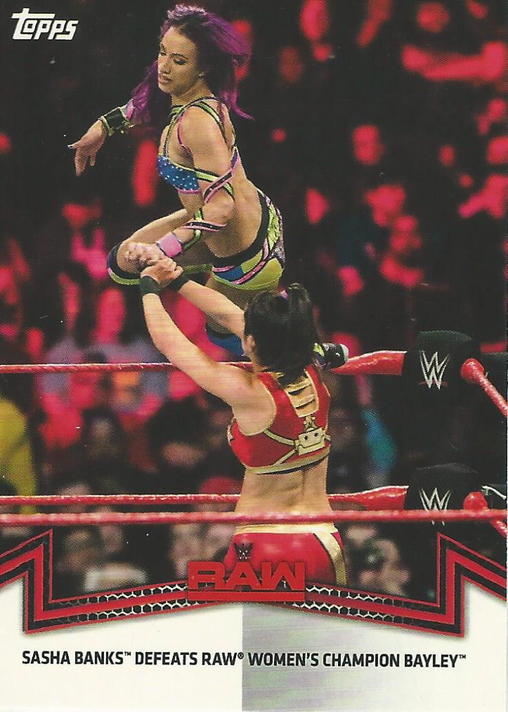 WWE Topps Women Division 2018 Trading Cards Sasha Banks RAW-6